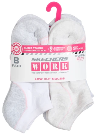 Thumbnail 2: SKECHERS WORK Women's 8-Pk Extended Terry Low Cut Socks 