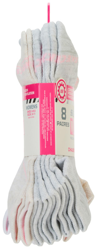 Thumbnail 2: SKECHERS WORK Women's 8-Pk Extended Terry Low Cut Socks 