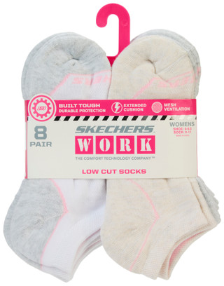 Thumbnail 1: SKECHERS WORK Women's 8-Pk Extended Terry Low Cut Socks 