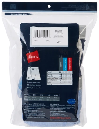 Thumbnail 2: Hanes Men's 4 Pk Tagless Boxer Briefs 