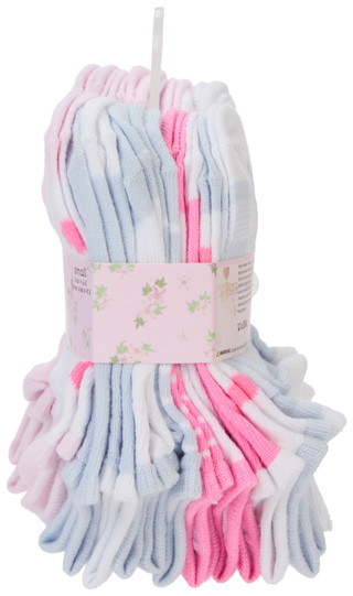 Thumbnail 2: RAINBOW SUGAR Girls 20 Pk No Show Socks 