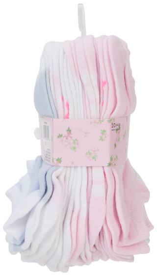 Thumbnail 3: RAINBOW SUGAR Girls 20 Pk No Show Socks 