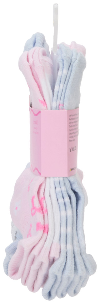 Thumbnail 3: Dream Pink Girls 8 Pk Mid Crew Socks 