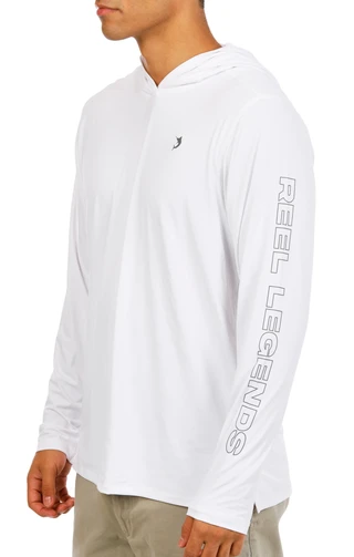 Thumbnail 3: REEL LEGENDS Men's Long Sleeve Performance Hooded Tee 