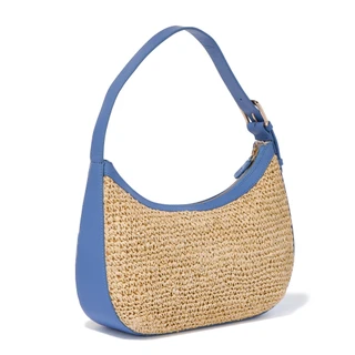 Thumbnail 4: TOMMY BAHAMA Soft Straw Zip Top Hobo Bag 