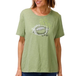 Thumbnail 3: Coral Bay Women's Embellished & Embroidered Crew Tee 