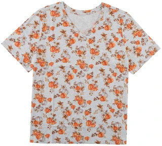 Thumbnail 1: Coral Bay Plus Short Sleeve V-Neck Printed Tee 