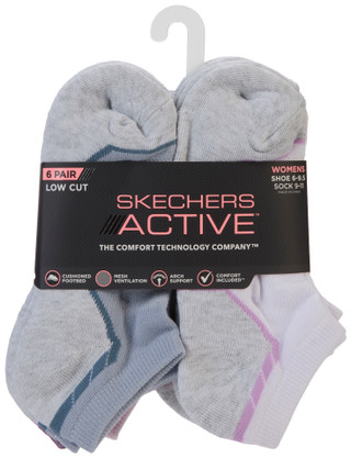 Thumbnail 1: Skechers Women's 6 Pk Active Low Cut Socks 