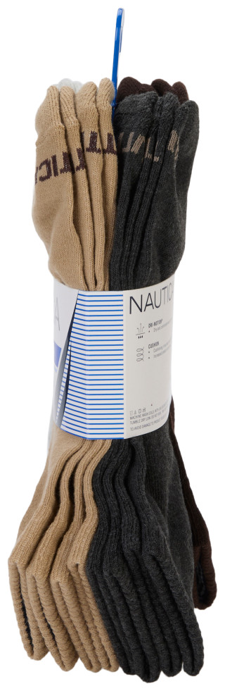 Thumbnail 3: Nautica Men's 8 Pk Performance Quarter Socks 