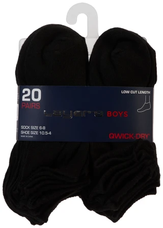 Thumbnail 1: Layer 8 Boys 20 Pk Qwick-Dry Low Cut Socks 