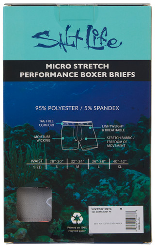 Thumbnail 4: Salt Life Men's 4 Pk Micro Stretch Performance Boxer Briefs 
