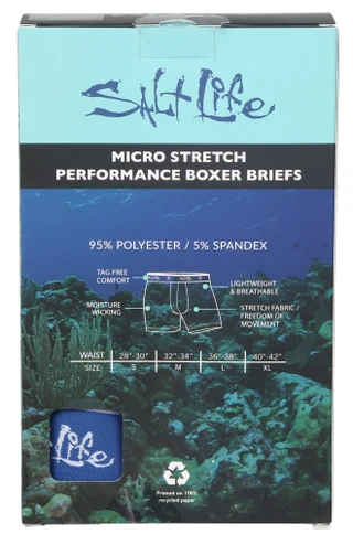 Thumbnail 2: Salt Life Men's 4 Pk Micro Stretch Performance Boxer Briefs 