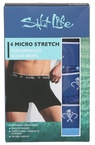 Thumbnail 1: Salt Life Men's 4 Pk Micro Stretch Performance Boxer Briefs 