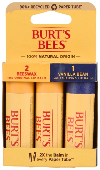 Thumbnail 1: Burt's Bees 3 Pk Original & Moisturizing Lip Balms 