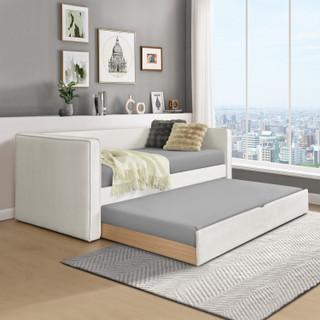 Thumbnail 5: Linon Linon Lillibeth Upholstered Daybed with Trundle 