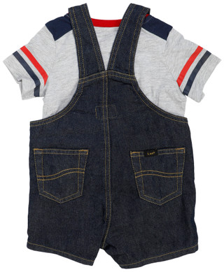 Thumbnail 3: Lee Baby Boy's Short Sleeve Tee Overall Short Set 
