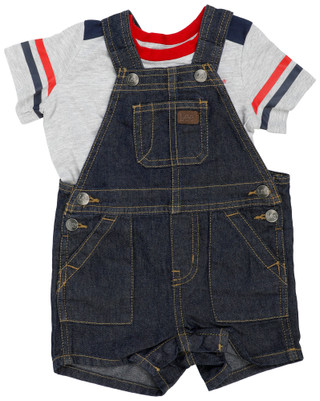 Thumbnail 1: Lee Baby Boy's Short Sleeve Tee Overall Short Set 