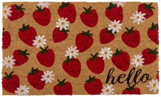 Thumbnail 1: 18x30 Hello Strawberry Coir Door Mat 