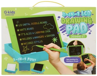 Thumbnail 1: G Kidz 3-In-1 LCD Drawing Pad 