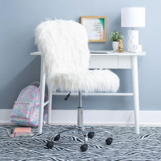 Thumbnail 3: Linon Linon Langford Faux Fur Task Chair 