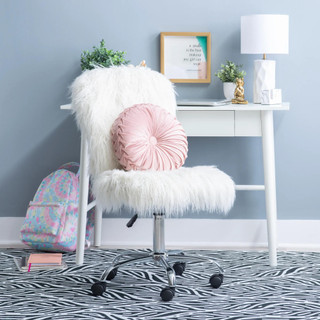 Thumbnail 7: Linon Linon Langford Faux Fur Task Chair 
