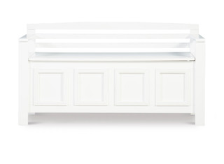 Thumbnail 2: Linon Linon Laredo White Storage Bench 
