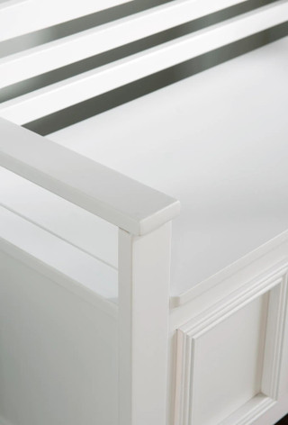 Thumbnail 5: Linon Linon Laredo White Storage Bench 