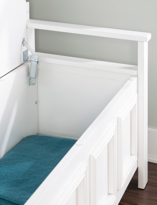 Thumbnail 6: Linon Linon Laredo White Storage Bench 