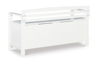 Thumbnail 10: Linon Linon Laredo White Storage Bench 