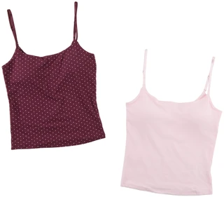 Thumbnail 1: Pink Rose Juniors 2 Pk Tank Set w/ Removable Bra Cups 