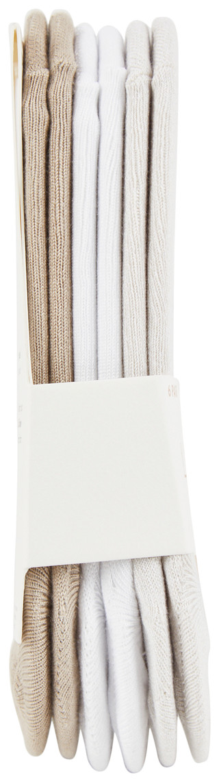 Thumbnail 2: LEMON Women's 6 Pk Powder Soft Liners w/ Non-Slip Heel Grip 
