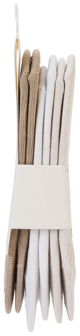 Thumbnail 2: LEMON Women's 6 Pk Powder Soft Liners w/ Non-Slip Heel Grip 
