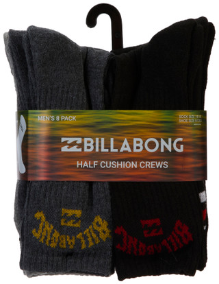 Thumbnail 1: BILLABONG Men's 8 Pk Half Cushion Crew Socks 