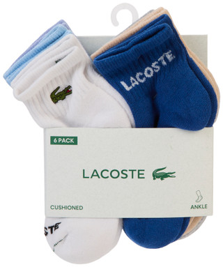 Thumbnail 1: Lacoste Boys 6 Pk Cushioned Ankle Socks 