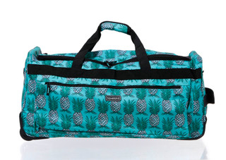 Thumbnail 5: Traveland 21 in Anchor Print Multi-Pocket Rolling Duffel Bag 