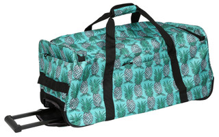 Thumbnail 2: Traveland 21 in Anchor Print Multi-Pocket Rolling Duffel Bag 