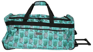 Thumbnail 1: Traveland 21 in Anchor Print Multi-Pocket Rolling Duffel Bag 