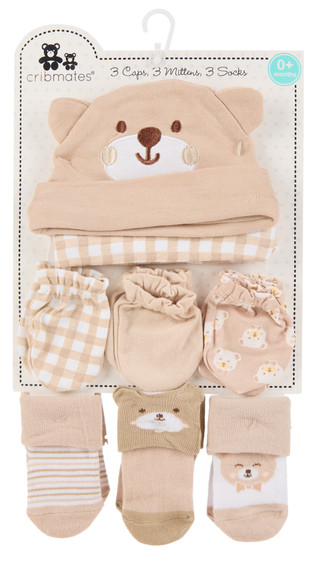 Thumbnail 1: Cribmates 9 Pc Baby Hats, Mittens & Socks Set 