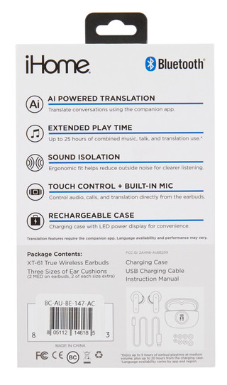 Thumbnail 2: BYTECH XT-61 Real-Time Translation with Wireless Earbuds & Case 