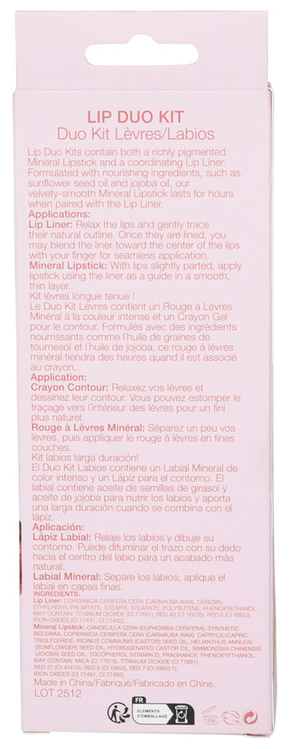 Thumbnail 2: BELLAPIERRE COSMETICS 2 Pc Antique Pink Lip Duo Kit  