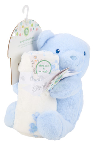 Thumbnail 2: Little Me 2 Pc Cozy Cub Gift Set with Ultra Soft Bear & Blanket 