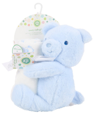 Thumbnail 1: Little Me 2 Pc Cozy Cub Gift Set with Ultra Soft Bear & Blanket 