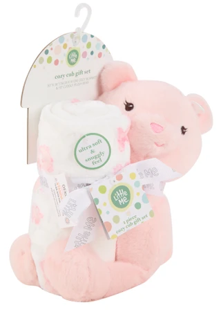 Thumbnail 2: Little Me 2 Pc Cozy Cub Gift Set with Ultra Soft Bear & Blanket 