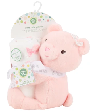 Thumbnail 1: Little Me 2 Pc Cozy Cub Gift Set with Ultra Soft Bear & Blanket 