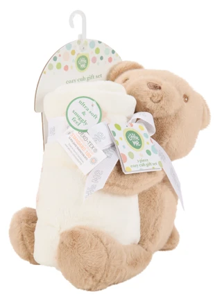 Thumbnail 2: Little Me 2 Pc Cozy Cub Gift Set with Ultra Soft Bear & Blanket 