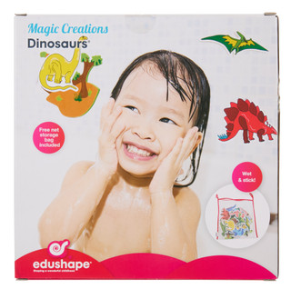 Thumbnail 2: Edushape 13 Pc Foam Dinosaur Shapes Set with Mesh Storage Bag 