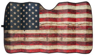 Thumbnail 1: Auto Worx American Flag Car Sun Shade 