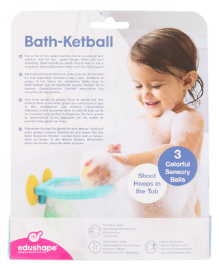 Thumbnail 2: Edushape 4 Pc Bath-Ketball Set with Squirt Balls & Net 
