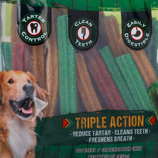 Thumbnail 4: Kind Rewards 30 Pk Triple Action Bac'N Sizzlers Dental Dog Treat Sticks  