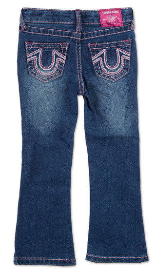 Thumbnail 2: True Religion Little Girl Wide Leg Jeans 